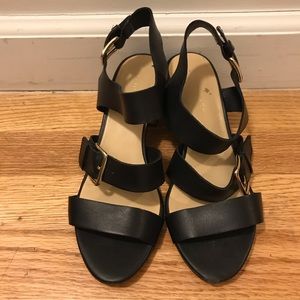 Kate Spade Black Leather Sandal